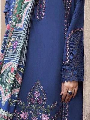 Maria B. Embroidered Lawn Unstitched 3 Pcs Suit For Women-BE3162/BR15062