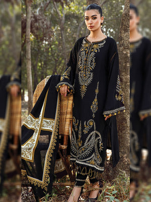 Maria B Dhanak with Printed Wool Shawl Unstitched 3 Pcs Suit For Women-BE2993/LV302