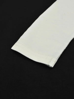 Maxx Crew Neck Long Sleeve Single Jersey Tee Shirt For Kids-Black & White-SP207/RT2114