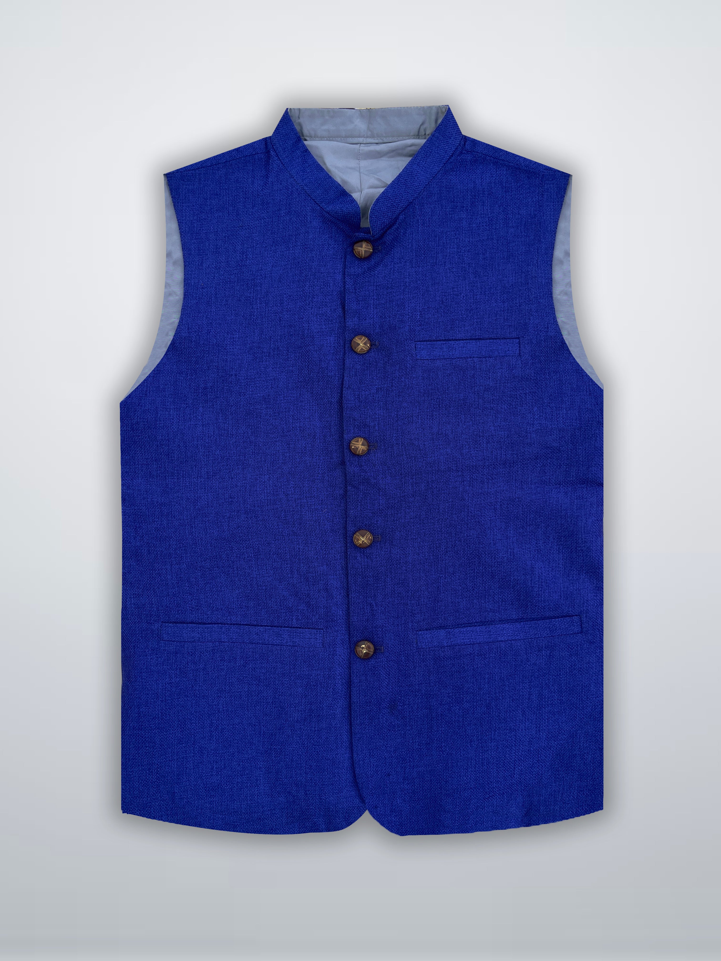Men’s Premium Tweed Waistcoat Royal Blue-WC17