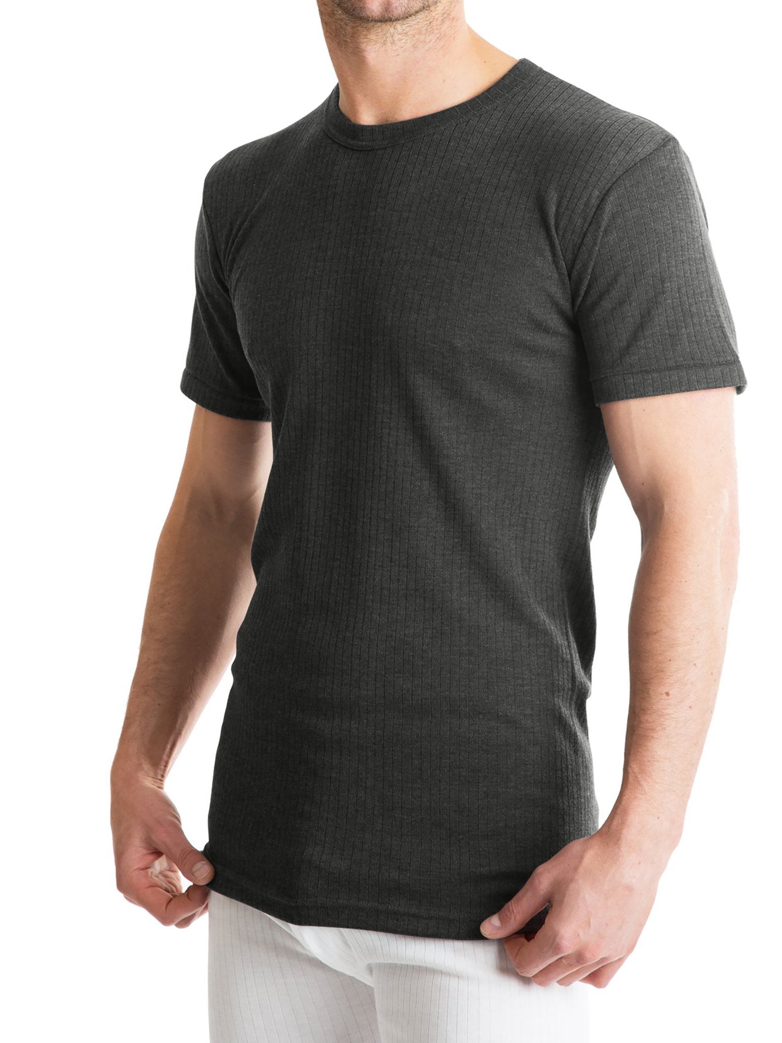 Next Thermal Under Jacket Half Sleeve Shirt For Men-Charcoal-SP1182/RT2297