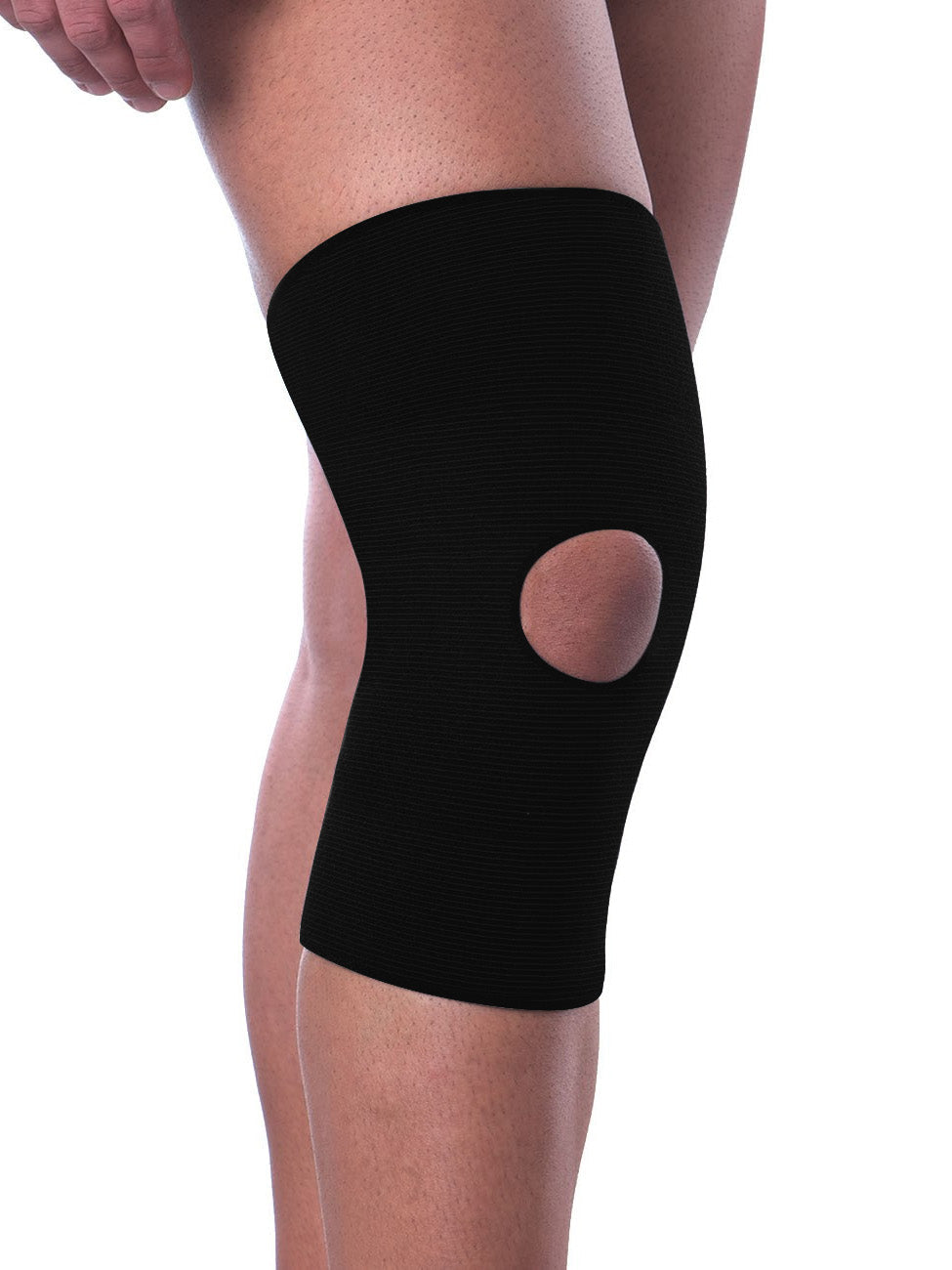 Mikasa Elastic Hole Knee Pads Pair-Black-LV421