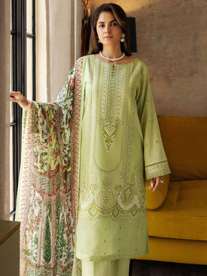 Mushq Dhanak Pashmina Wool Unstitched 3 Pcs Suit For Women-BE2886/LV202