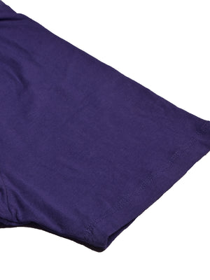 NFL Crew Neck Half Sleeve Tee Shirt For Men-Purple with Print-BE1079