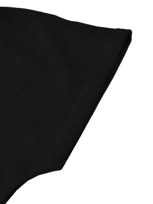 NK Fleece Cowl Neck Sleeveless Hoodie For Men-Black-SP339/RT2138