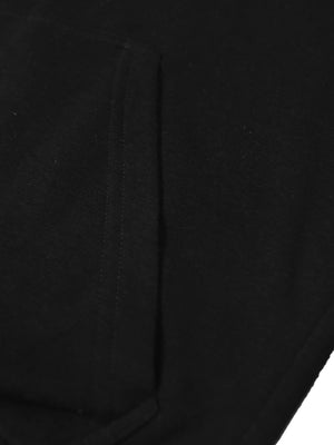 NK Fleece Cowl Neck Sleeveless Hoodie For Men-Black-SP339/RT2138