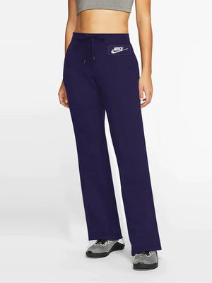 NK Fleece Straight Fit Trouser For Ladies-Purple-AJ483 NK