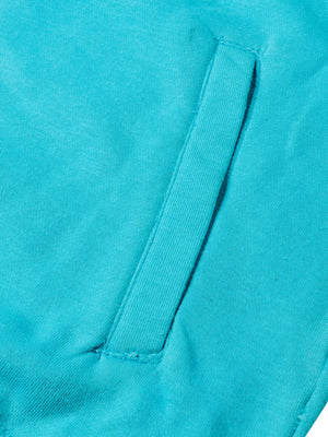 NK Fleece Zipper Mock Neck Jacket For Men Cyan Blue-SP314/RT2131