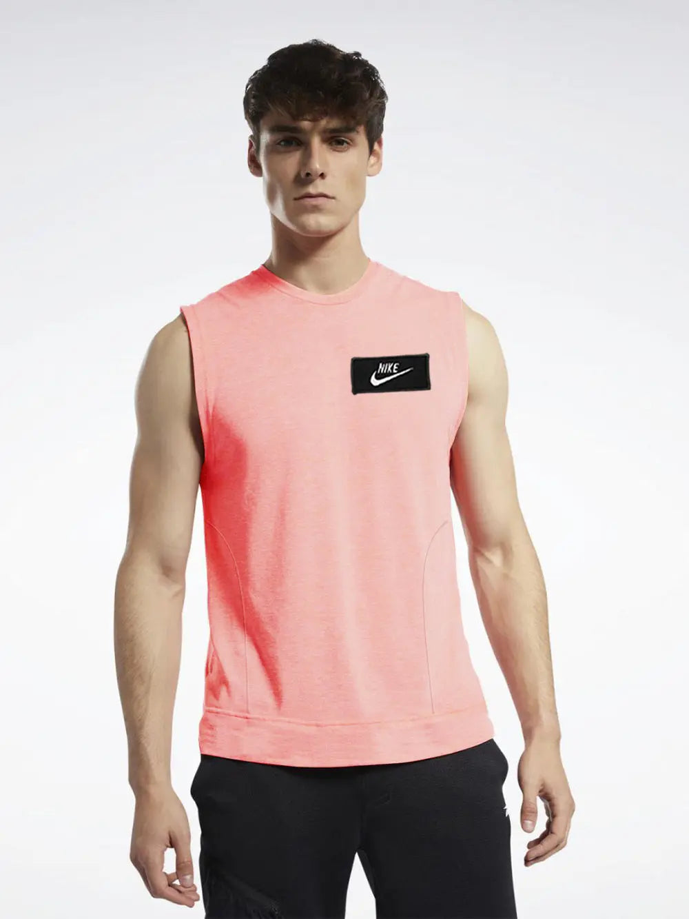 NK Terry Fleece Sleeveless Sweatshirt For Men Pink-SP85