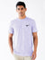 NK Crew Neck Single Jersey Tee Shirt For Men-Light Purple Faded-BE1230