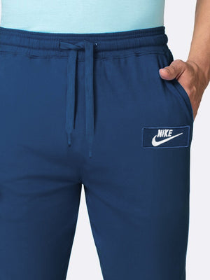 NK Fleece 3 Quarter Short For Men-Dark Blue-BE2791