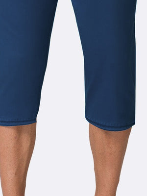 NK Fleece 3 Quarter Short For Men-Dark Blue-BE2791