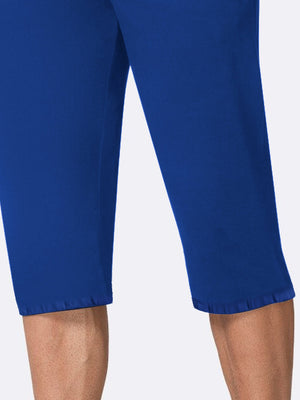 NK Fleece 3 Quarter Short For Men-Royal Blue-BE2802