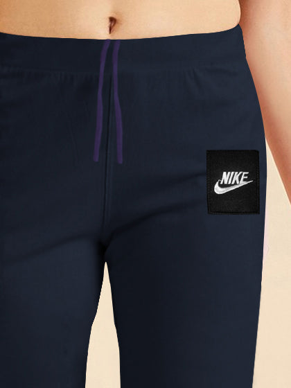 NK Fleece 3 Quarter Short For Women-Dark Navy-BE2800