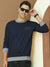 NK Fleece Funky Style Sweatshirt For Men-Navy with Grey-BE2489