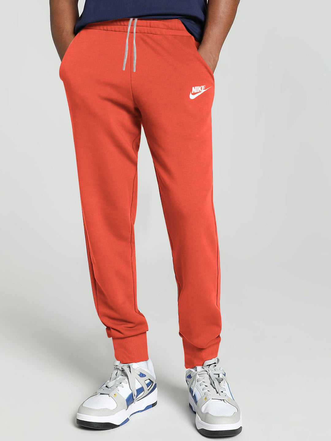 NK Fleece Jogger Sweatpant For Men-Blaze Orange-BE2646