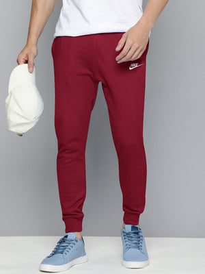 NK Fleece Jogger Sweatpant For Men-Dark Red-BE2701