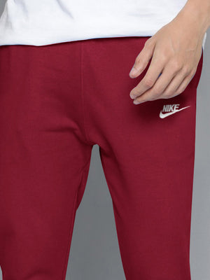 NK Fleece Jogger Sweatpant For Men-Dark Red-BE2701