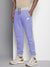 NK Fleece Jogger Sweatpant For Men-Light Purple with Grey Melange Panel-BE2604