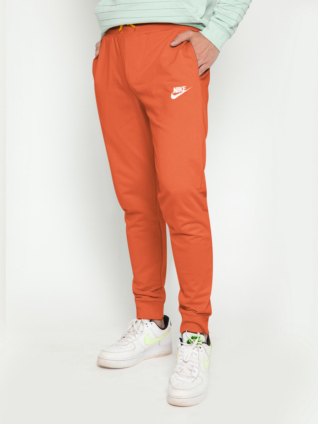 NK Fleece Jogger Sweatpant For Men-Lime Orange-BE2640