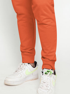 NK Fleece Jogger Sweatpant For Men-Lime Orange-BE2640