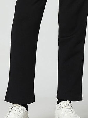 NK Fleece Regular Fit Trouser For Ladies-Black-BE2794