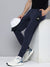 NK Fleece Slim Fit Jogger Trouser For Men-Navy with Stripe-BE2182