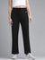 NK Terry Fleece Straight Fit Trouser For Ladies-Black-BE2195