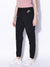 NK Fleece Without Pockets Gathering Fit Trouser For Women-Black-BE2185/BR14311