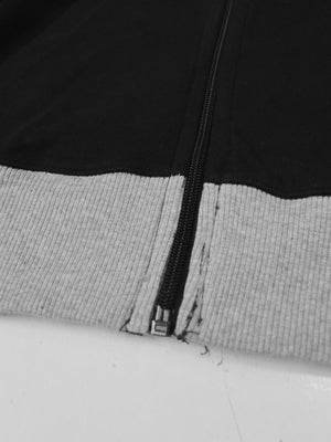 NK Heavy Jersey Zipper Hoodie For Men-Black & Grey-SP587