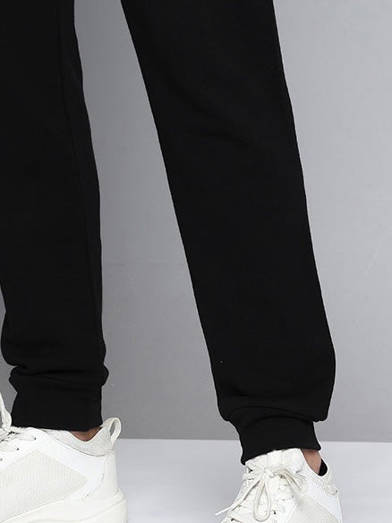 NK Slim Fit Fleece Sweatpant For Men-Black-BE2787