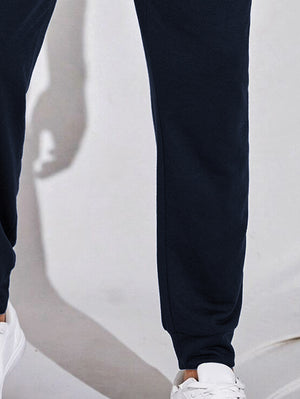 NK Terry Fleece Jogger Sweatpant For Men-Dark Navy-BE2571