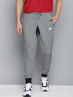 NK Terry Fleece Jogger Sweatpant For Men-Grey Melange-BE2679