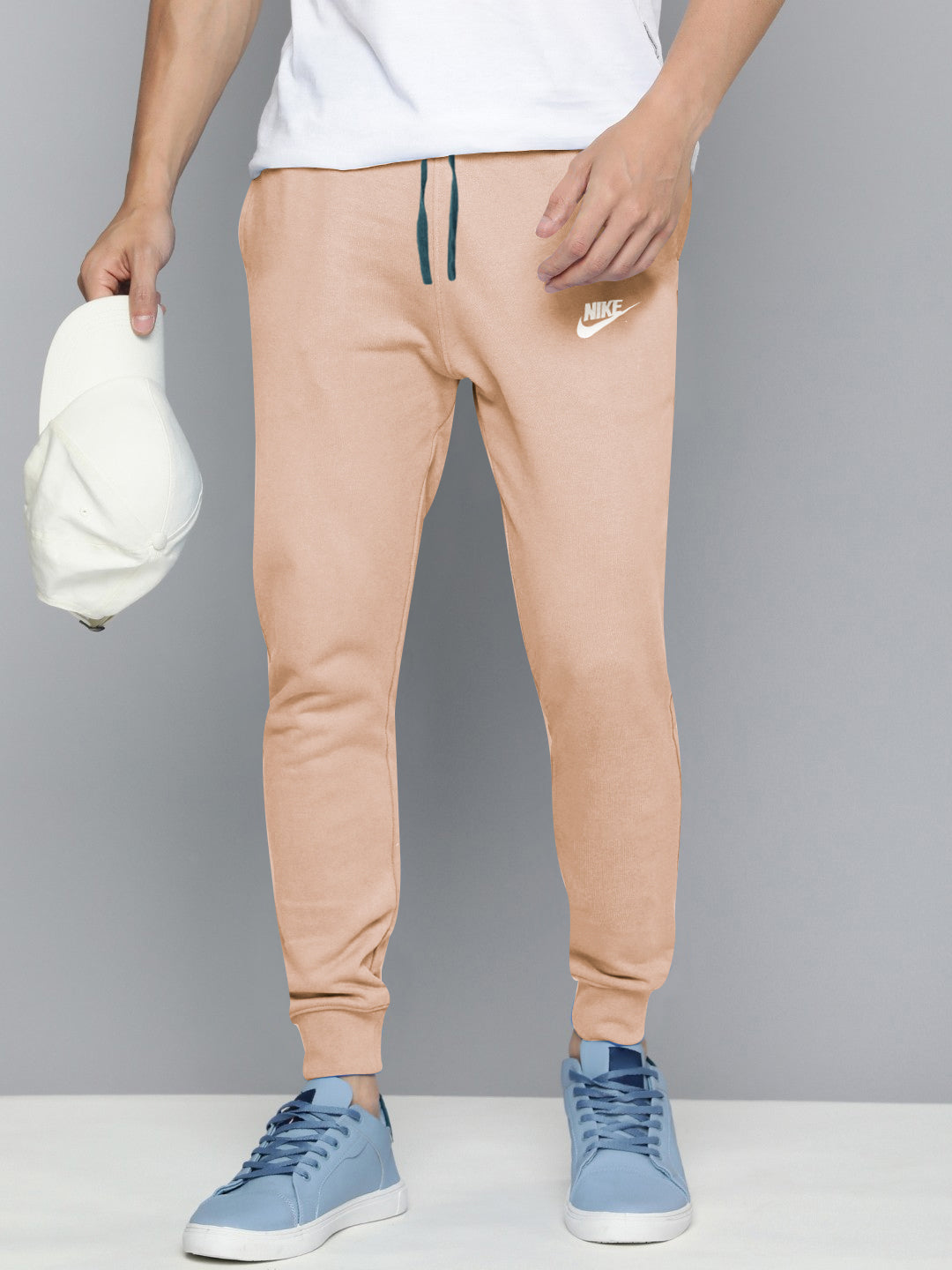 NK Terry Fleece Jogger Sweatpant For Men-Peach-BE2651