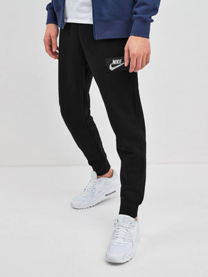 NK Terry Fleece Slim Fit Jogger Trouser For Men-Black-BE2181