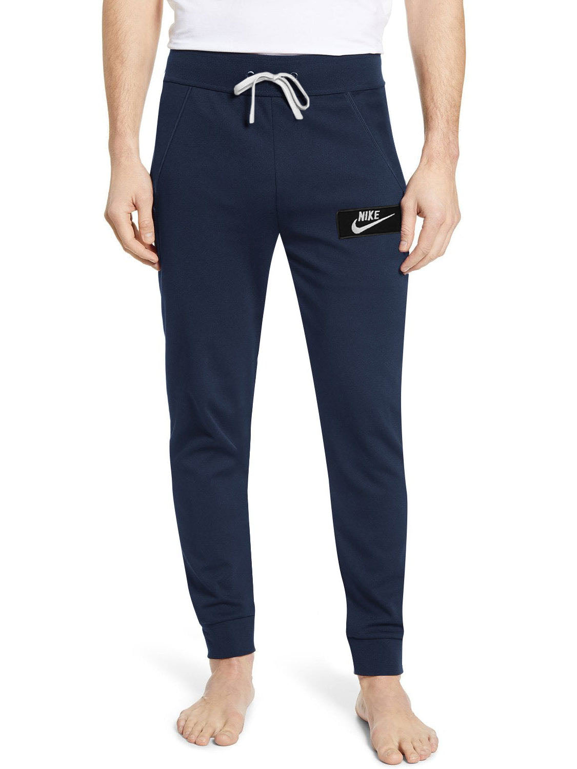 NK Terry Fleece Slim Fit Trouser For Men-Navy-BE2178