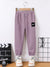 NK Terry Fleece Sweatpants For Kids-Purple-BE2230