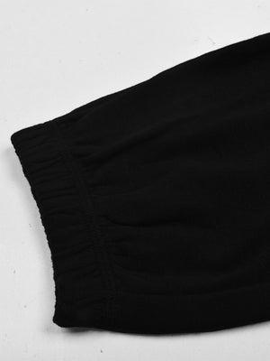 NK Fleece Gathering Bottom Trouser For Ladies-Black-SP959