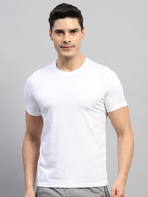 NXT Crew Neck Single Jersey Tee Shirt For Men-White-BE1454