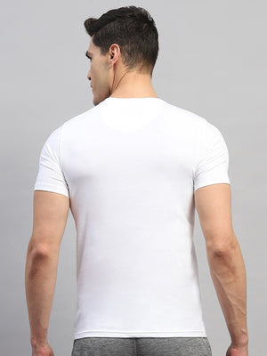 NXT Crew Neck Single Jersey Tee Shirt For Men-White-BE1454