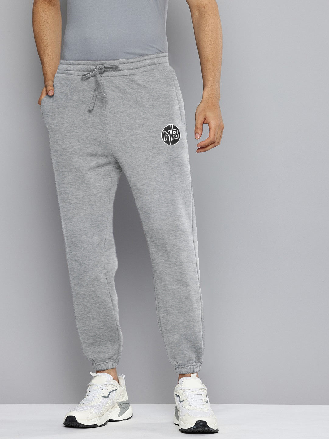 NXT Fleece Jogger Sweatpant For Men-Grey Melange-BE2591