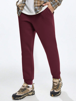 NXT Fleece Jogger Sweatpant For Men-Maroon-BE2582