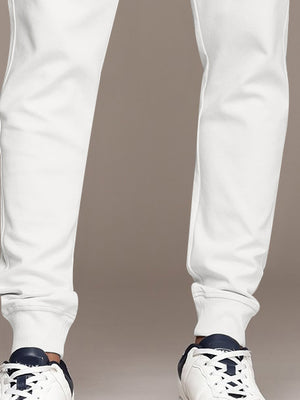 NXT Fleece Jogger Sweatpant For Men-White-BE2643