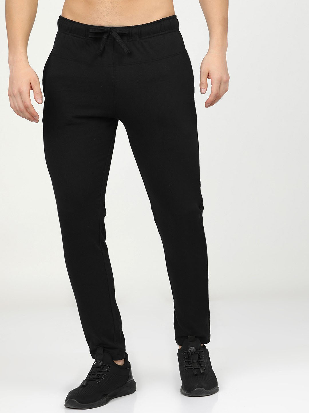 NXT Fleece Regular Fit Jogger Trouser For Men-Black-BE2183