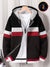 NXT Inner Fur Hood Fleece Full Zipper Hoodie For Kids-Black with Brown Panels-BE2624/BR14544