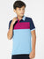 NXT Summer P.Q Polo Shirt For Kids-Sky with Dark Pink & Navy-BE937/BR13184