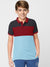 NXT Summer P.Q Polo Shirt For Kids-Sky with Red & Charcoal Panel-BE944/BR13191