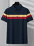 NXT Summer Polo Shirt For Men-Dark Navy With Red & Yellow Stripe-BE700/BR12953