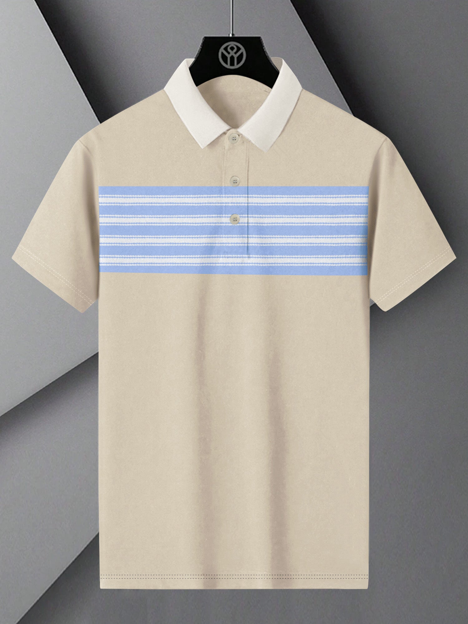 NXT Summer Polo Shirt For Men-Skin with Sky Stripe-BE709/BR12962