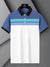 NXT Summer Polo Shirt For Men-White with Blue Stripe-BE848